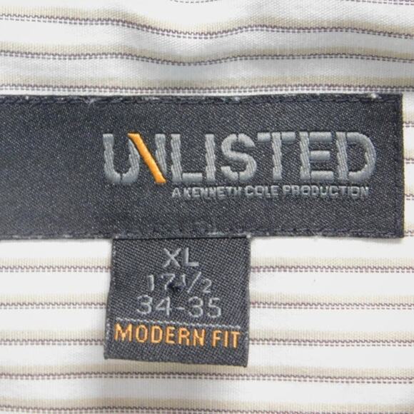 Unlisted Kenneth Cole Cotton Blend Long Sleeve Button Shirt Mens 17.5 34/35 XL - Picture 5 of 6
